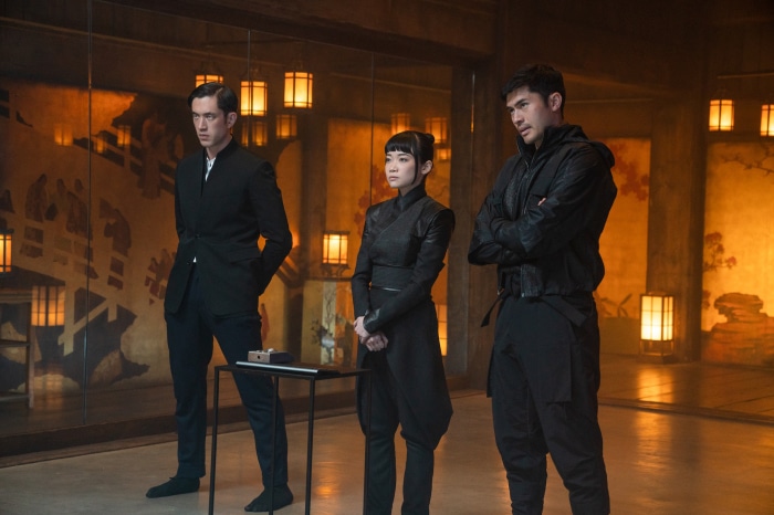 Andrew Koji, Haruka Abe, and Henry Golding from Snake Eyes: G.I. Joe Origins