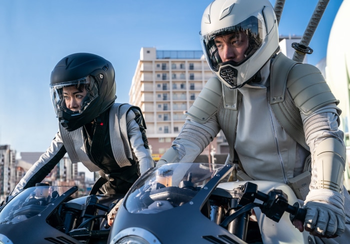 Andrew Koji and Haruka Abe as Storm Shadow and Akiko from Snake Eyes: G.I. Joe Origins 4K