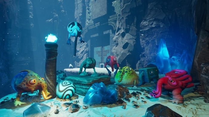 The Eternal Cylinder creatures in a cave