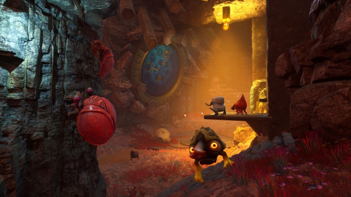 The Eternal Cylinder creatures in a cave