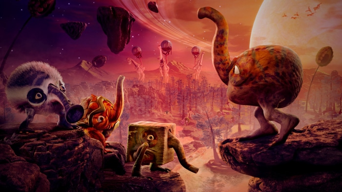 The Eternal Cylinder creatures on alien planet