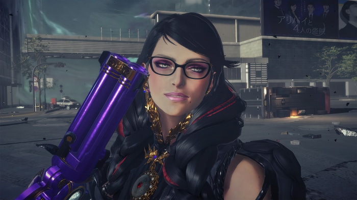 Bayonetta from Bayonetta 3 with glasses