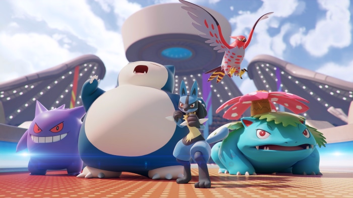 Pokémon UNITE 4K: Snorlax, Lucario, Venusaur, Gengar, and Talonflame