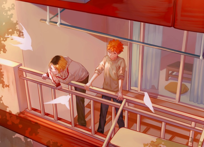 Shoyo Hinata and Kenma Kozume from Haikyu!!