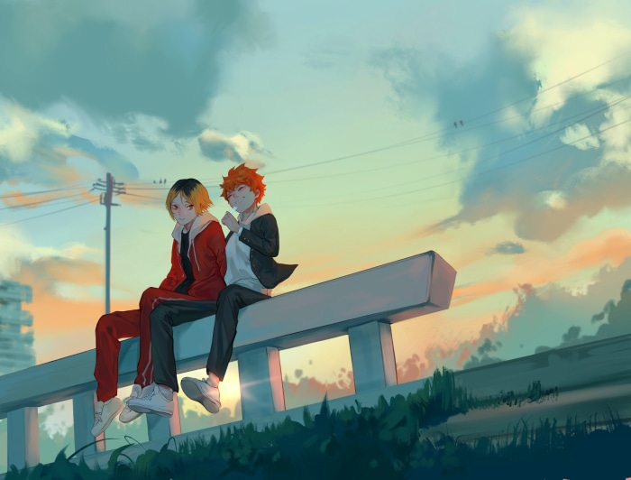 Shoyo Hinata and Kenma Kozume from Haikyu!!