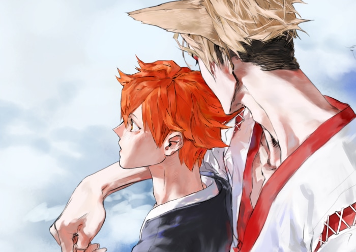 Shōyō Hinata and Miya Atsumu from Haikyu!!