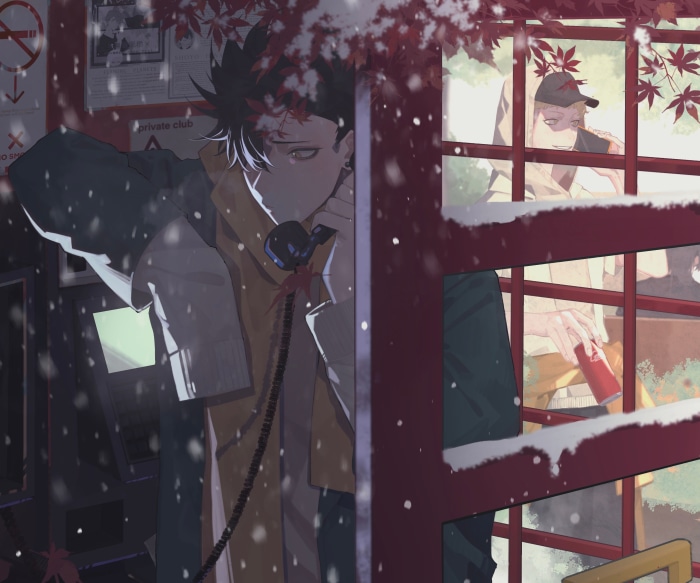 Tetsurō Kuroo and Kei Tsukishima from Haikyu!!
