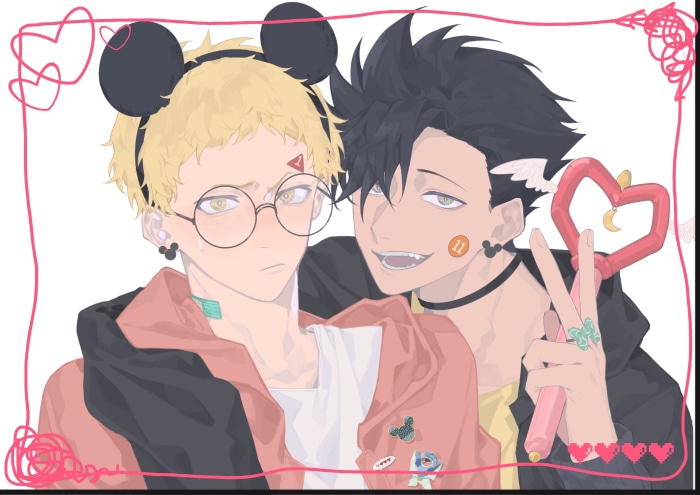 Kei Tsukishima and Tetsurō Kuroo from Haikyu!!