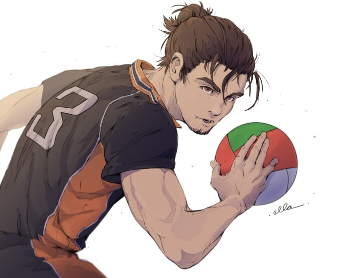 Asahi Azumane from Haikyu!!