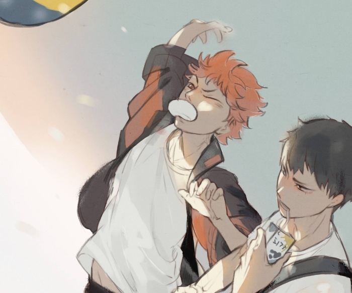 Shoyo Hinata and Tobio Kageyama from Haikyu!!