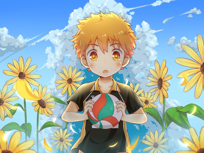 Shōyō Hinata from Haikyu!! in Sunflower Field