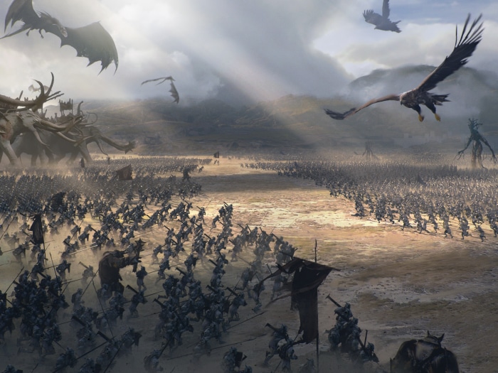 The Lord of the Rings: Rise to War battle scene