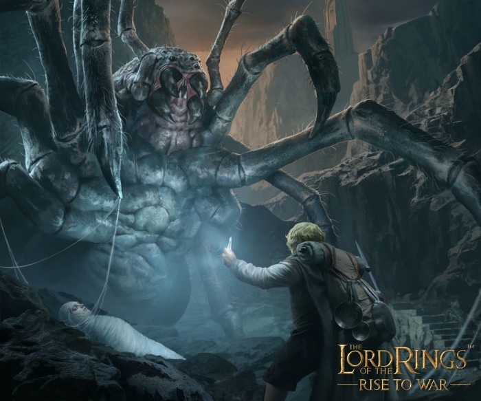 Shelob and Frodo from The Lord of the Rings: Rise to War