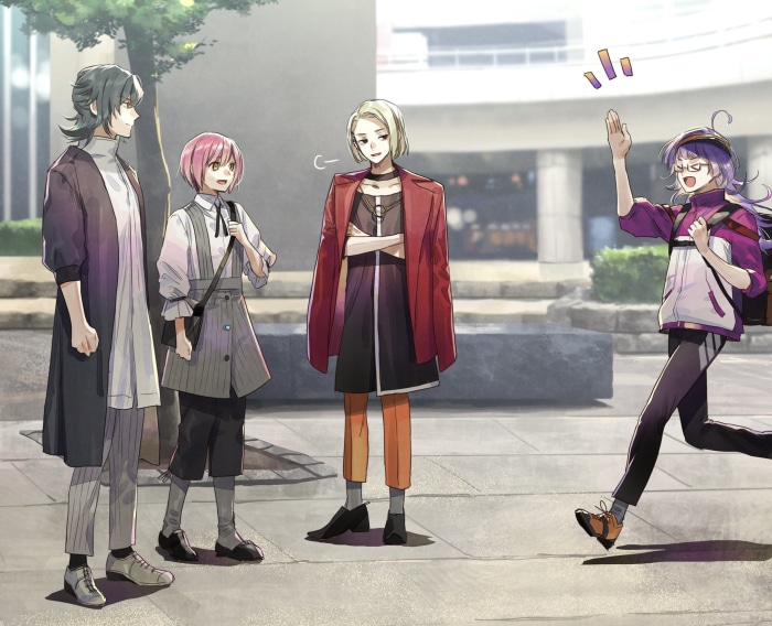 Jack Jeanne characters Tachibana Kisa, Neji Kokuto, Mutsumi Kai, Takashima Sarafumi