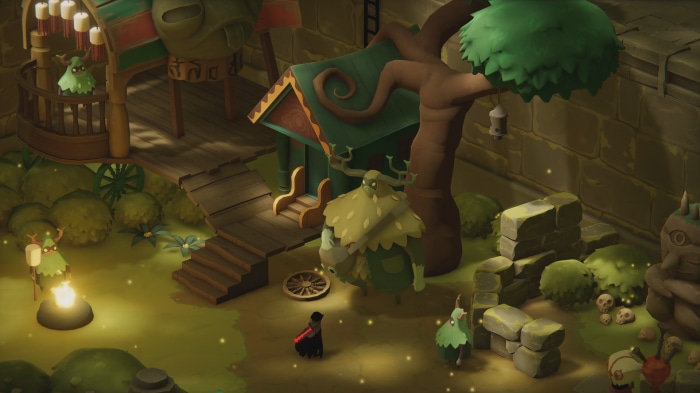 Death's Door characters in a forest village