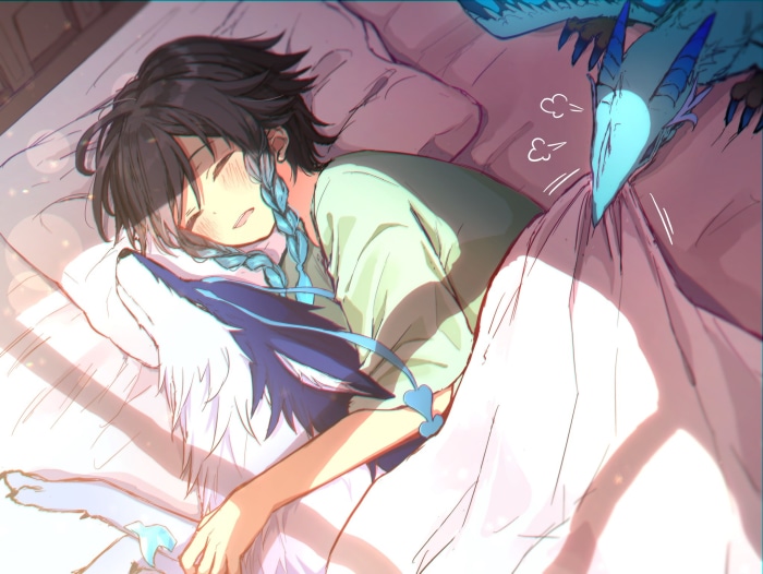 Venti and Andrius Sleeping with Dvalin