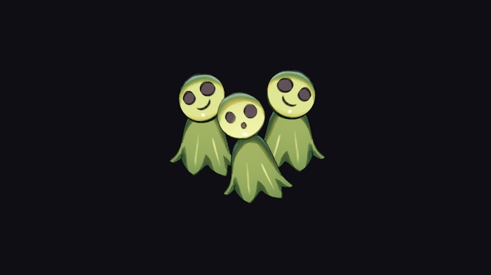 Three green spirits from Death's Door