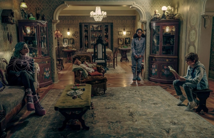 Children in a haunted house library