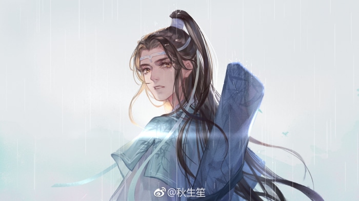Lan Sizhui from Mo Dao Zu Shi in the rain