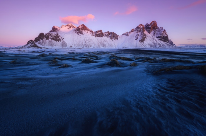 Vestrahorn mountains at sunrise