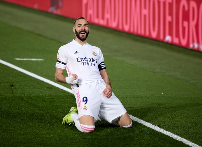 Karim Benzema celebrating a goal