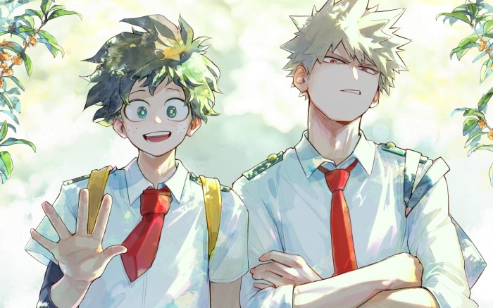 Izuku Midoriya and Katsuki Bakugou from My Hero