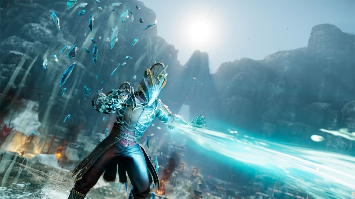 New World character casting ice magic