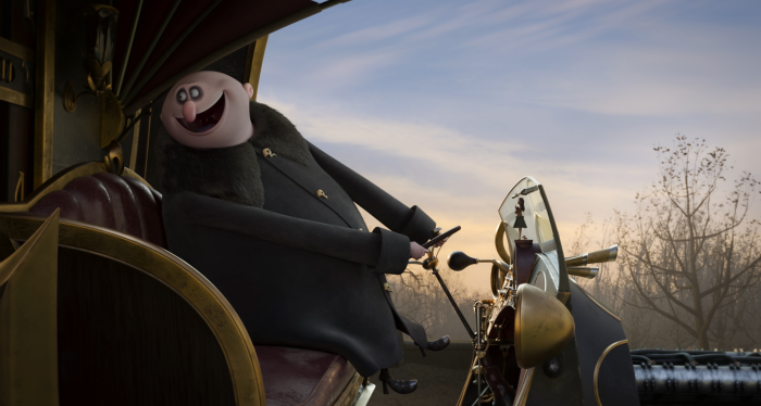 Uncle Fester from The Addams Family 2 driving a car