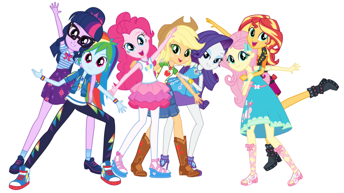 My Little Pony: Equestria Girls characters posing together