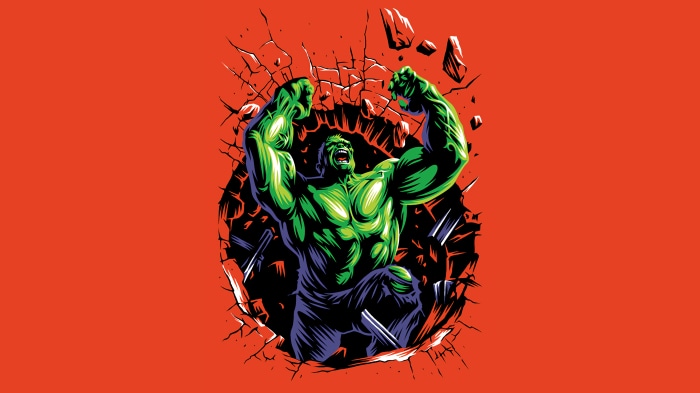 Hulk Breaking Through Wall 4K