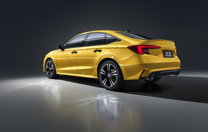 Yellow Honda Integra 4K