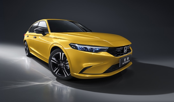 Yellow Honda Integra 4K