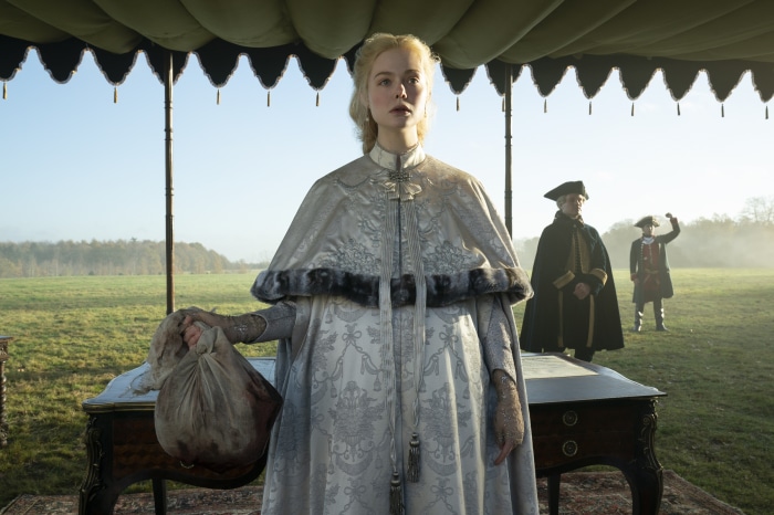 Elle Fanning as Catherine the Great in The Great