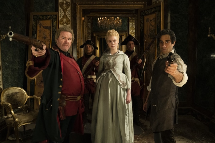 Catherine the Great and guards with guns