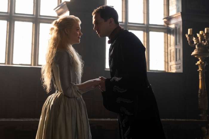 Elle Fanning and Nicholas Hoult from The Great