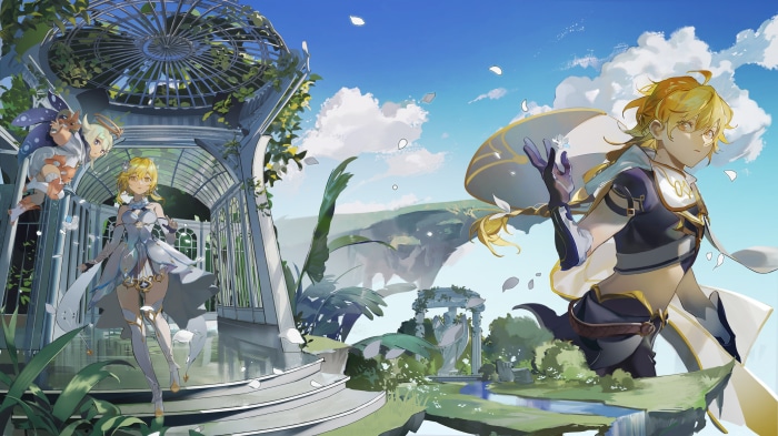 Aether and Lumine from Genshin Impact 4K
