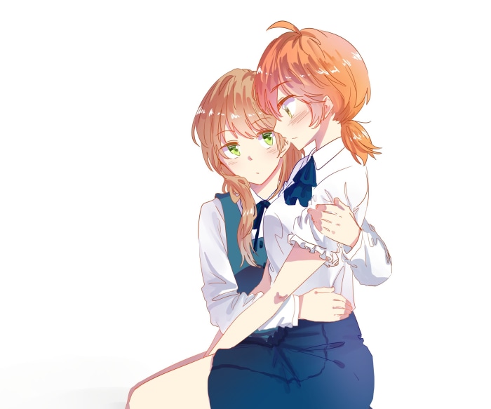 Yuu Koito and Sayaka Saeki from Bloom Into You