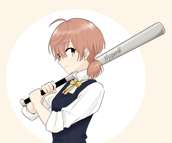 Yuu Koito from Bloom Into You holding a baseball bat