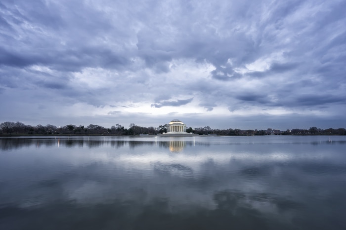 Cloudy Sunrise at the Jefferson Memorial