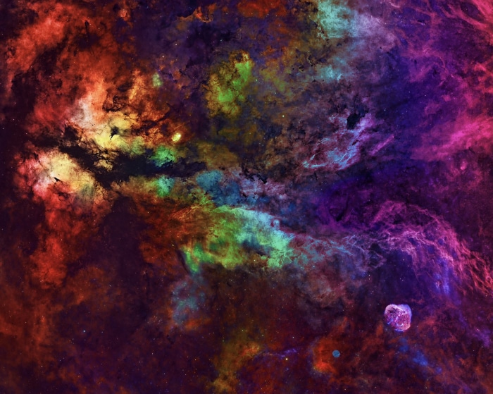 Colorful Nebula in Deep Space