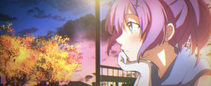 Javelin from Azur Lane looking out a window