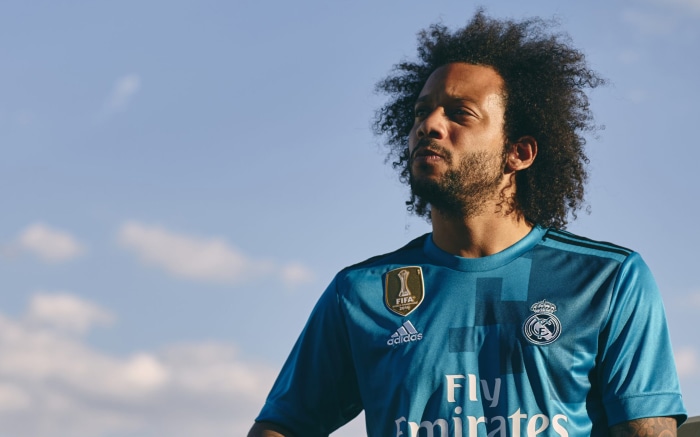 Marcelo Vieira wearing Real Madrid jersey