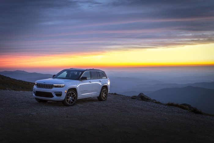 2022 Jeep Grand Cherokee Summit Reserve 4xe SUV at Sunrise