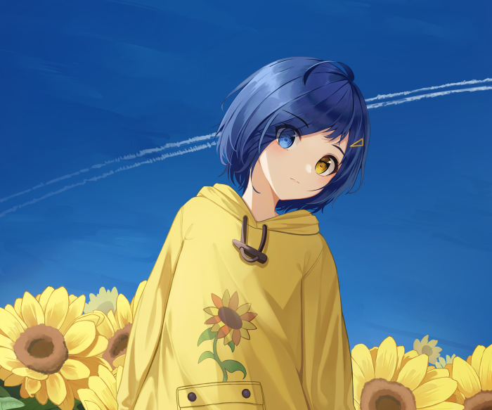 Ai Ohto from Wonder Egg Priority with Heterochromia