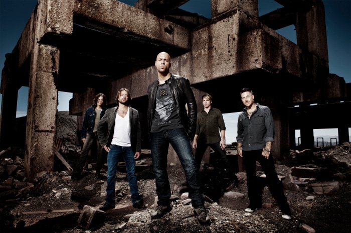 Daughtry band in industrial ruins