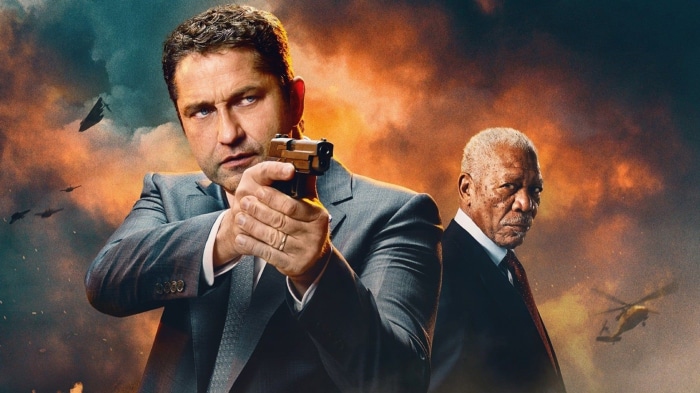 Gerard Butler and Morgan Freeman in Angel Has Fallen