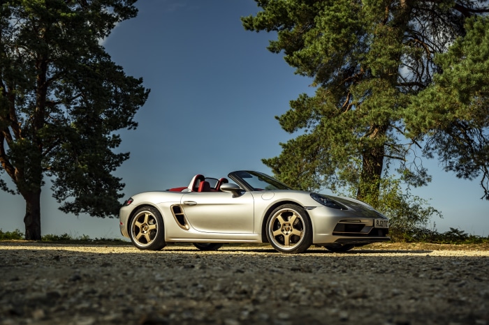 Silver Porsche Boxster Cabriolet 4K