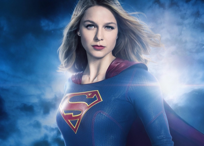 Melissa Benoist as Supergirl in Blue Suit