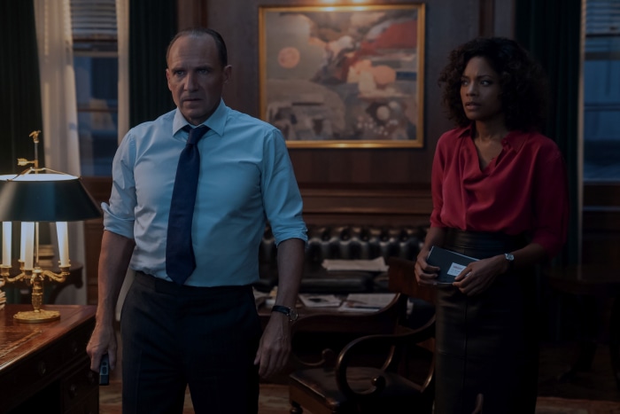 M and Eve Moneypenny from No Time To Die