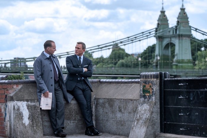 M and James Bond from No Time To Die